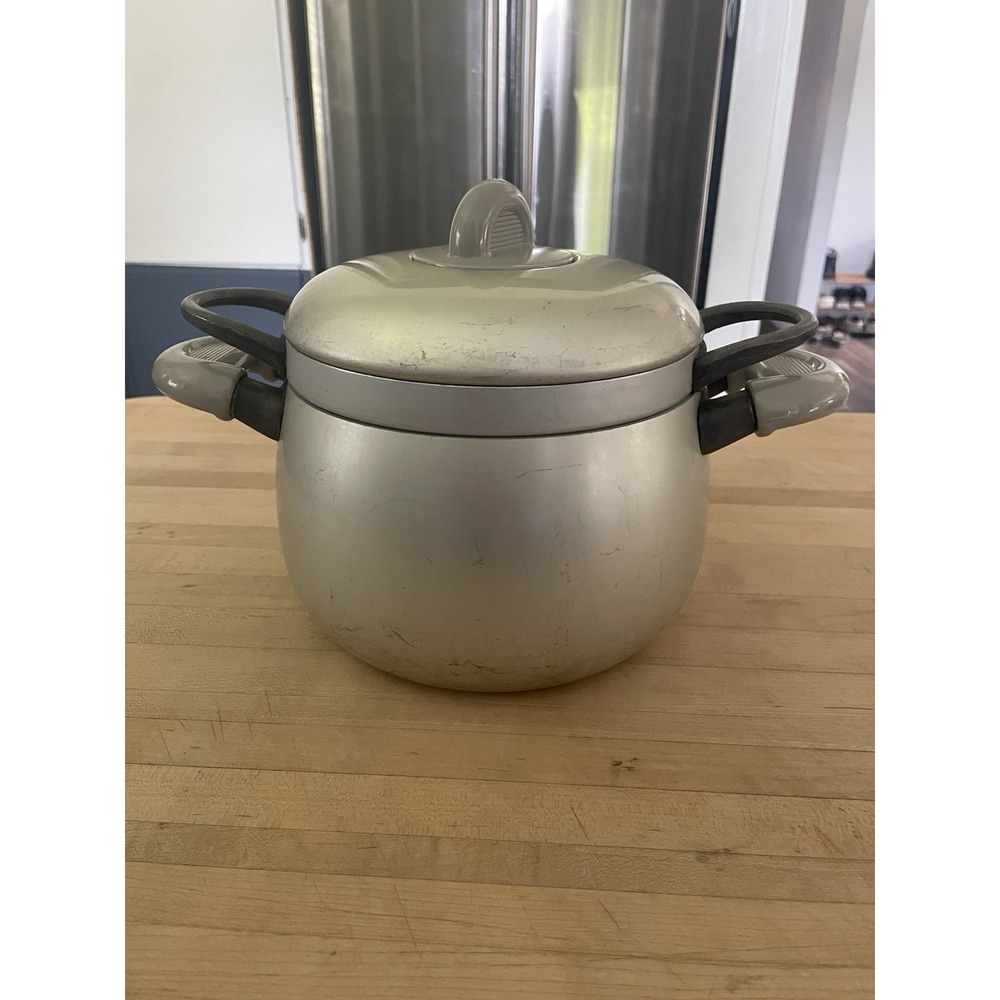 Riken Loretta Aluminum Pot With Steamer Insert 21 Cm Japanese Cooker Vintage